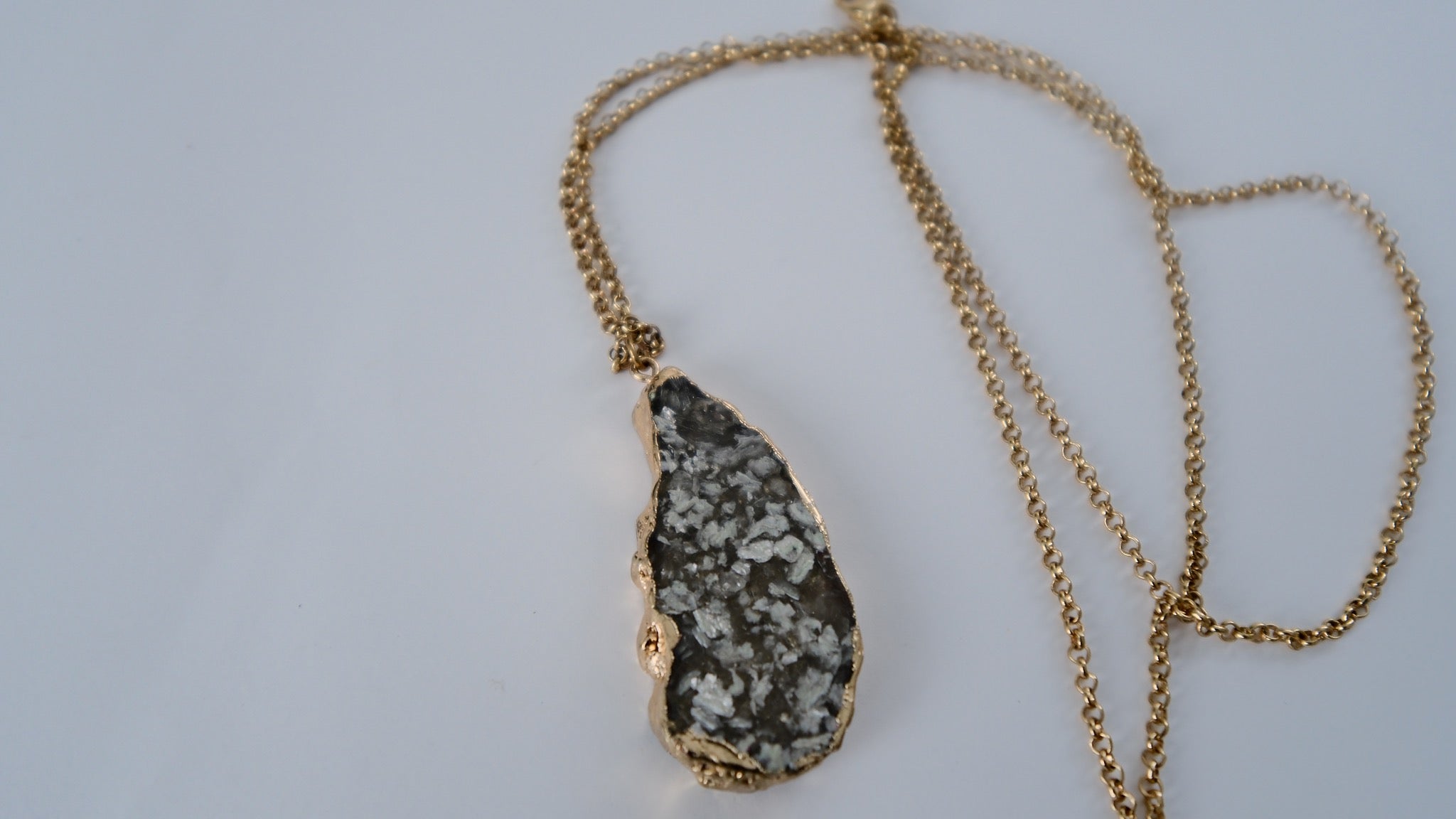 Gold-plated Pyrite Necklace