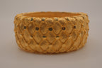 Avon gold textured quilted bangle bracelet