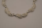 Vintage mid-century silver-tone choker necklace
