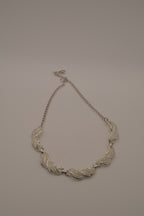 Vintage mid-century silver-tone choker necklace