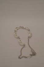 Vintage mid-century silver-tone choker necklace