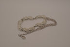 Vintage mid-century silver-tone choker necklace