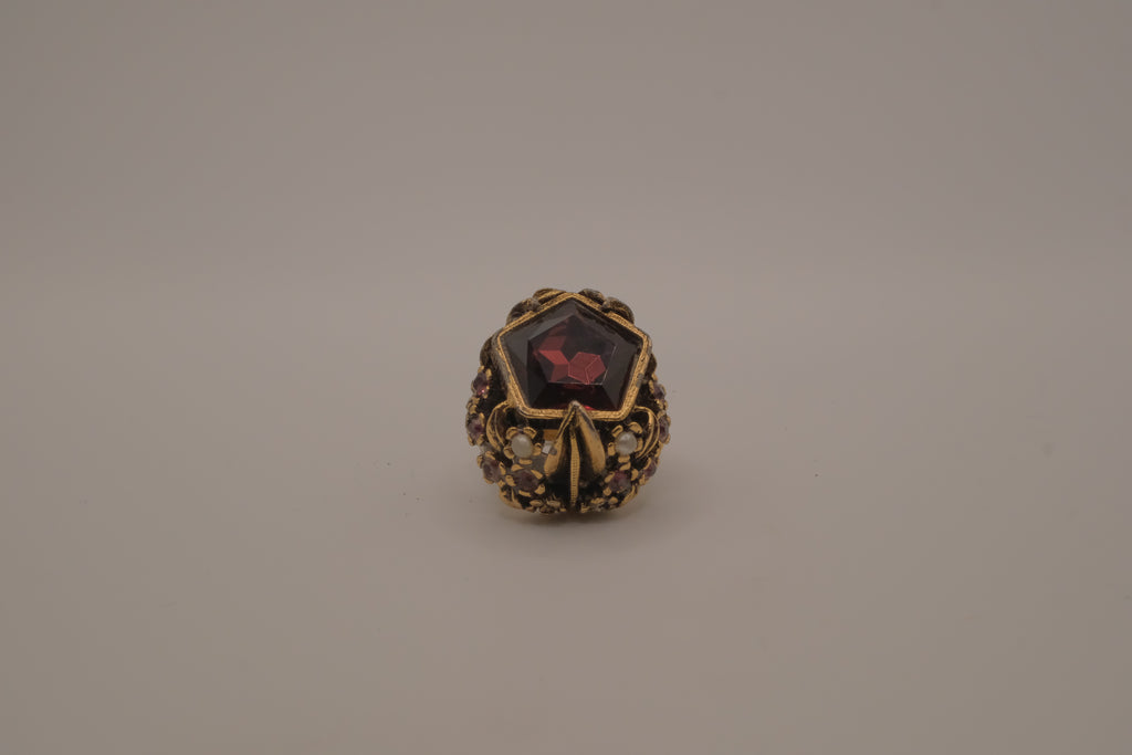 Vintage ornate statement cocktail ring