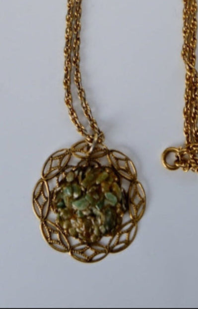 Natural Jade Cluster Necklace