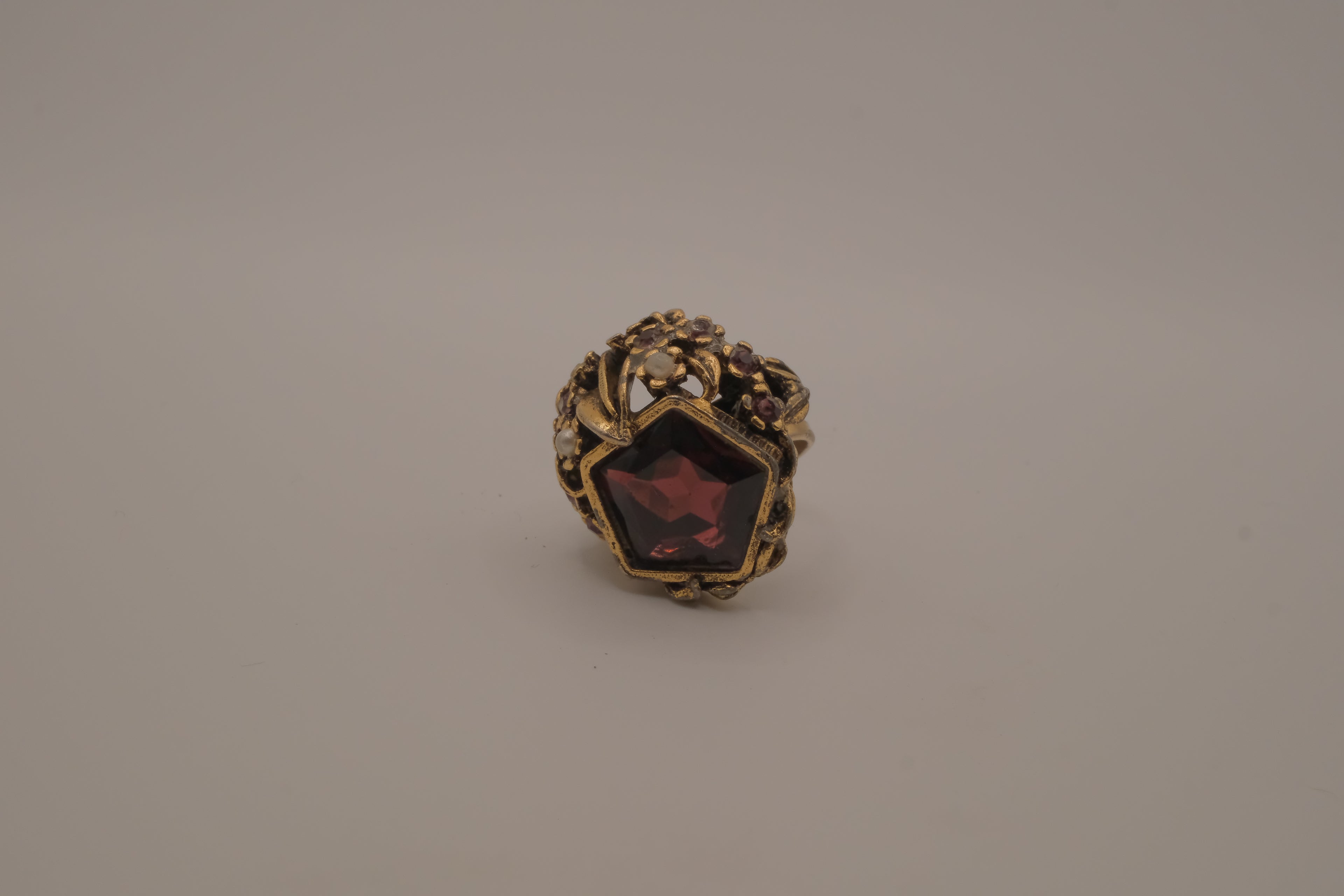 Vintage ornate statement cocktail ring