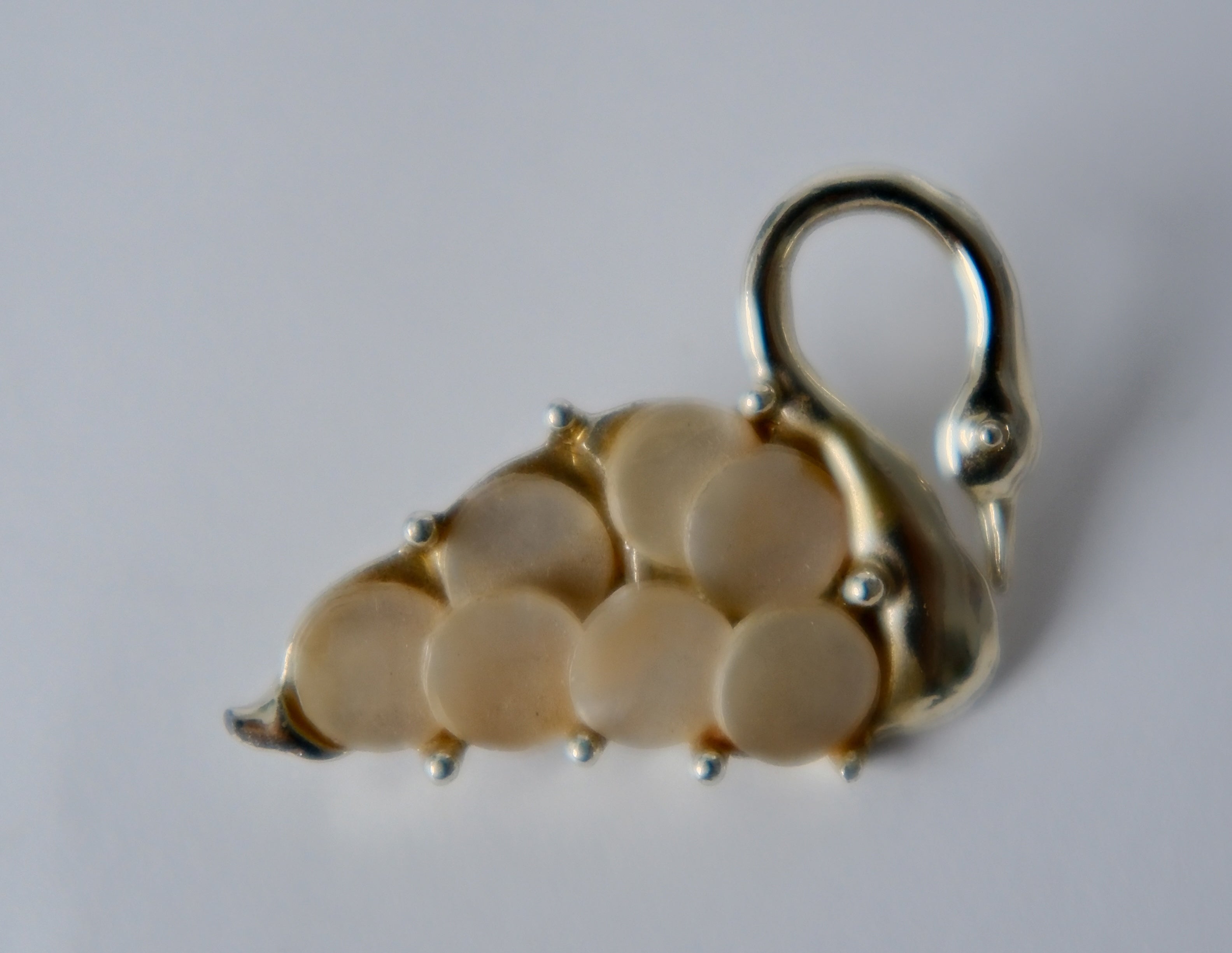 Vintage Mother of Pearl Swan Brooch