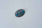 Torquoise Stone Silver Metal Brooch