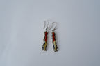 Vintage wavy sterling silver drop earrings