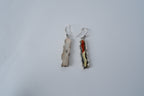 Vintage wavy sterling silver drop earrings