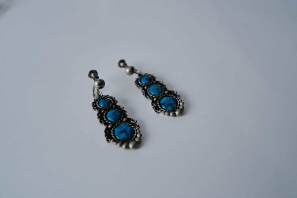 Vintage turquoise drop earrings