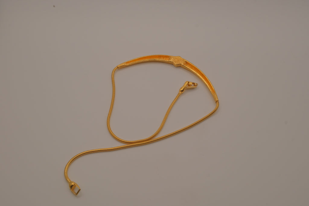 Vintage gold-toned rigid center necklace