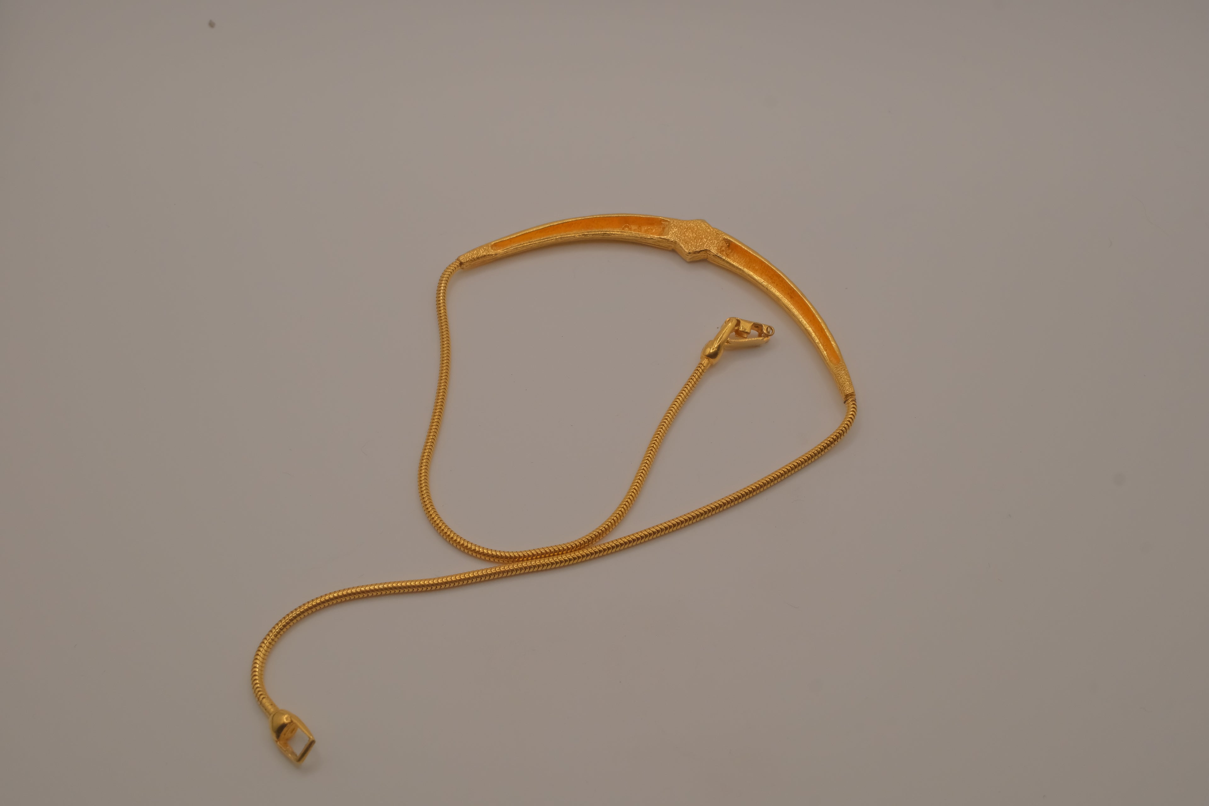 Vintage gold-toned rigid center necklace