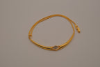 Vintage gold-toned rigid center necklace