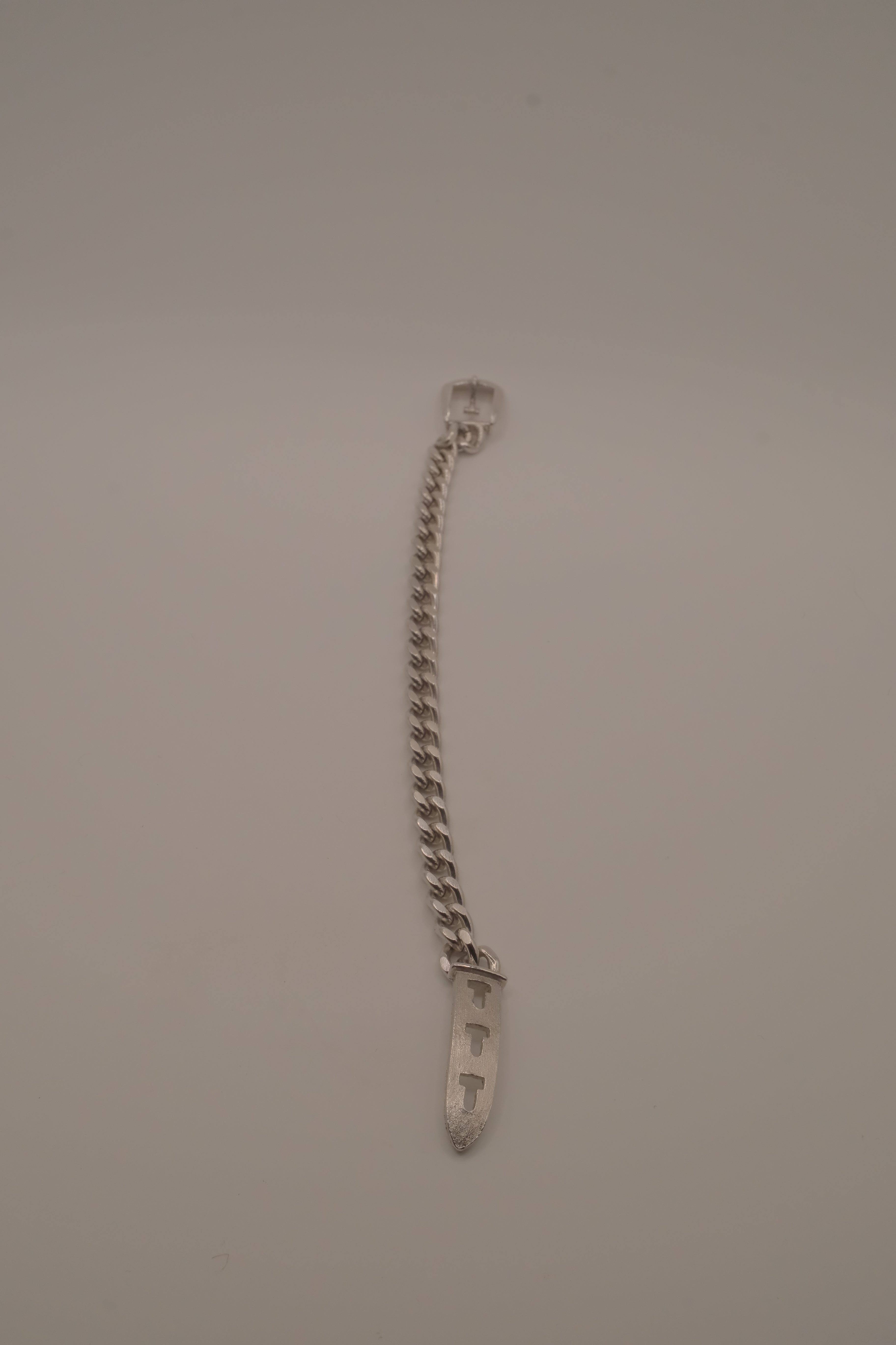 Vintage Avon silver-tone belt buckle chain bracelet