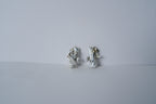 Vintage bouquet shaped silver-tone clip ons&nbsp;