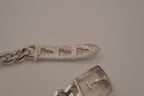 Vintage Avon silver-tone belt buckle chain bracelet