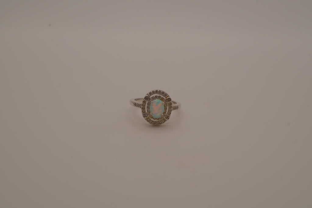 Sterling silver Oval Opal ring