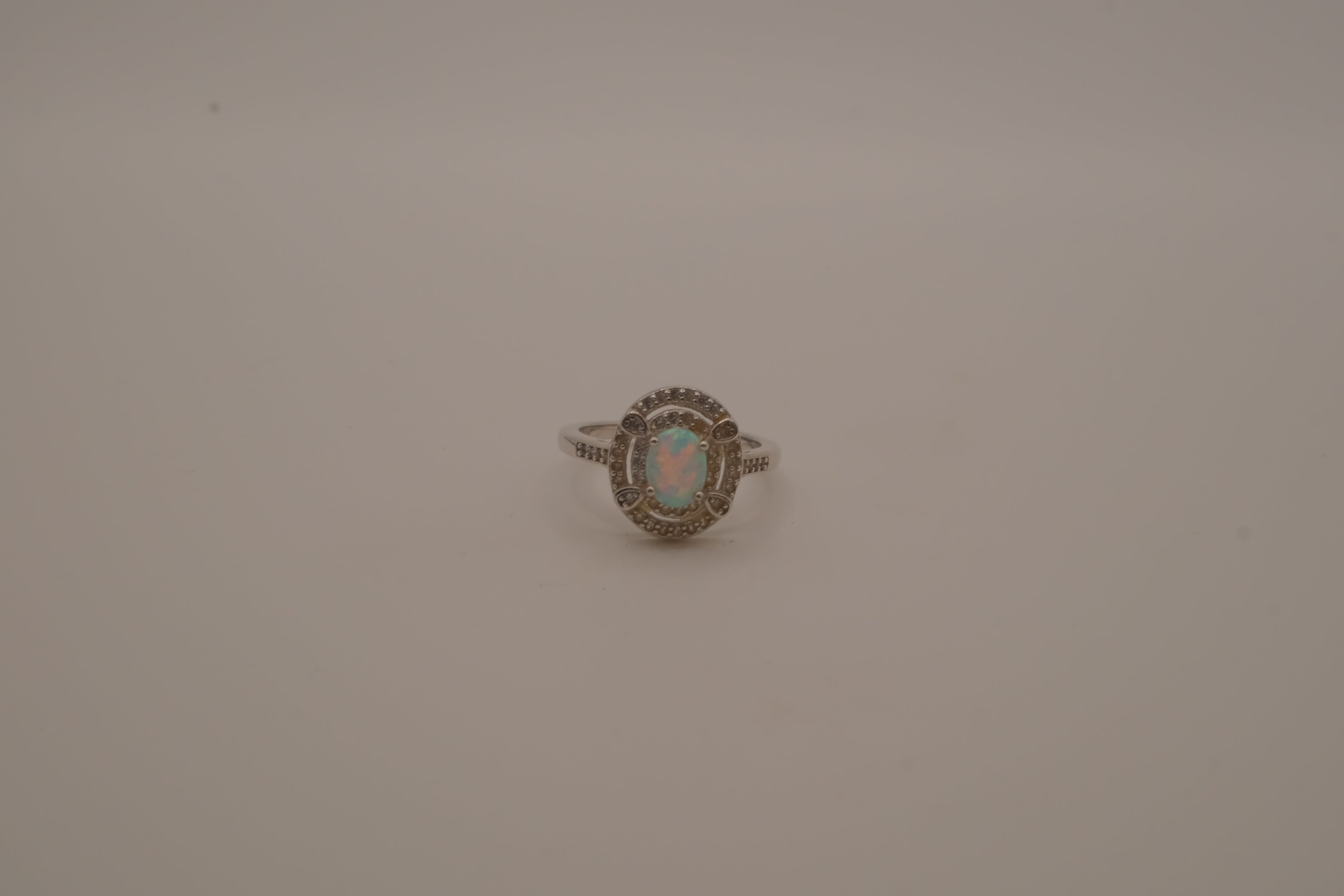 Sterling silver Oval Opal ring