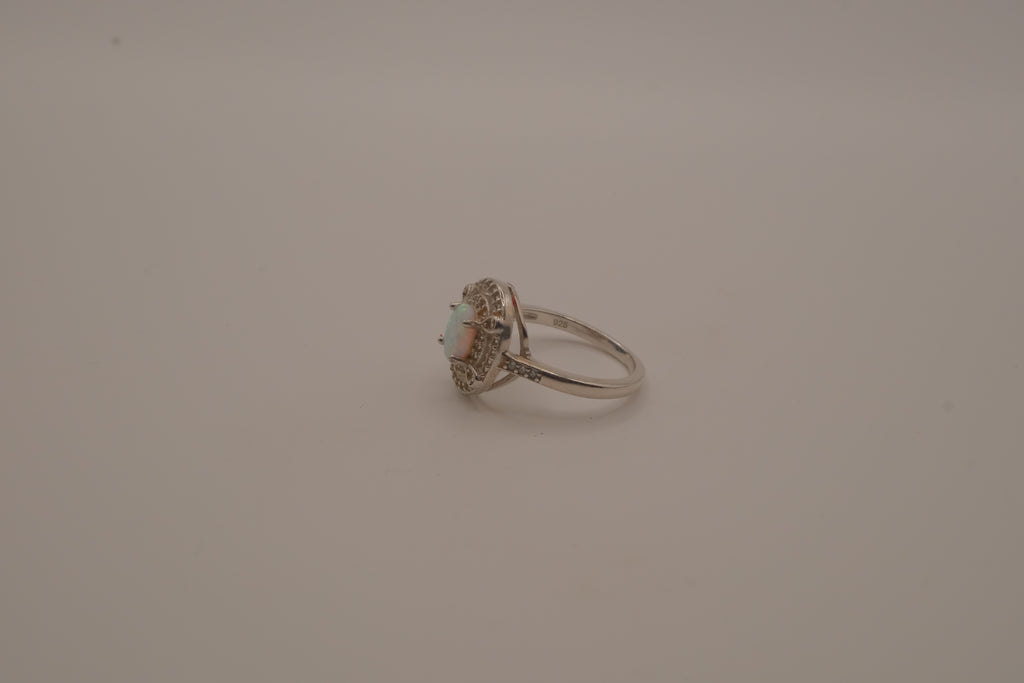Sterling silver Oval Opal ring