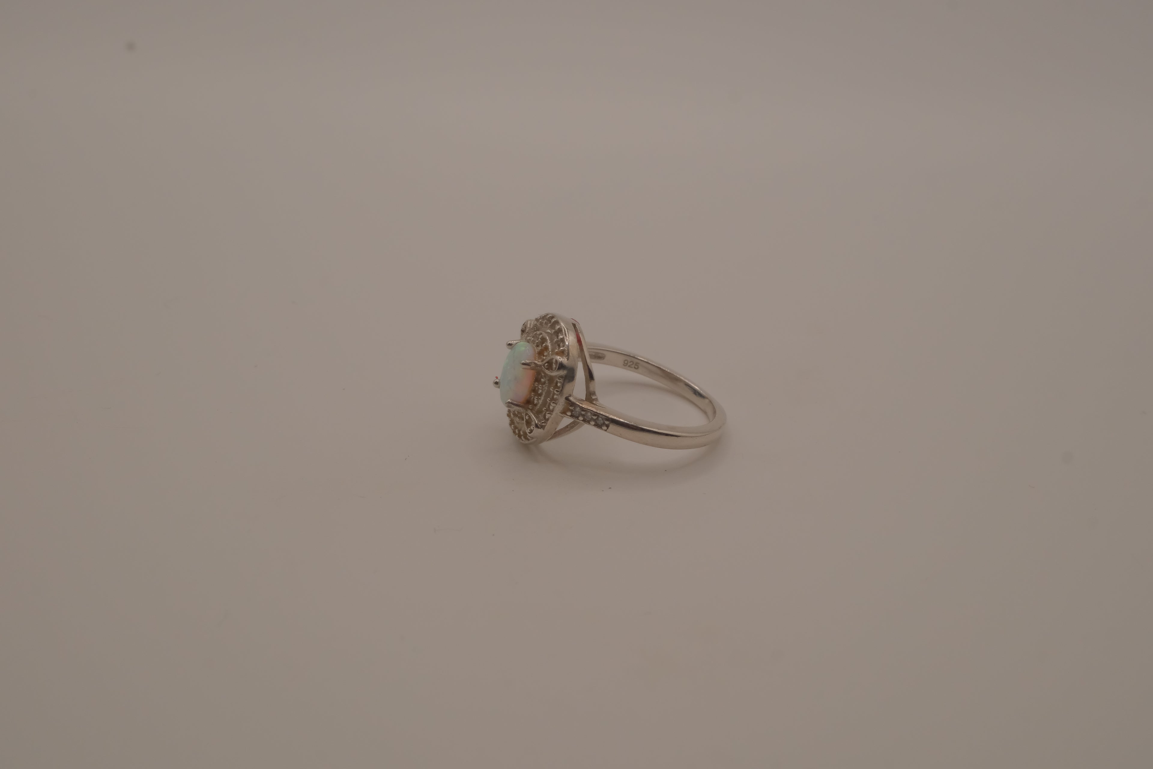 Sterling silver Oval Opal ring