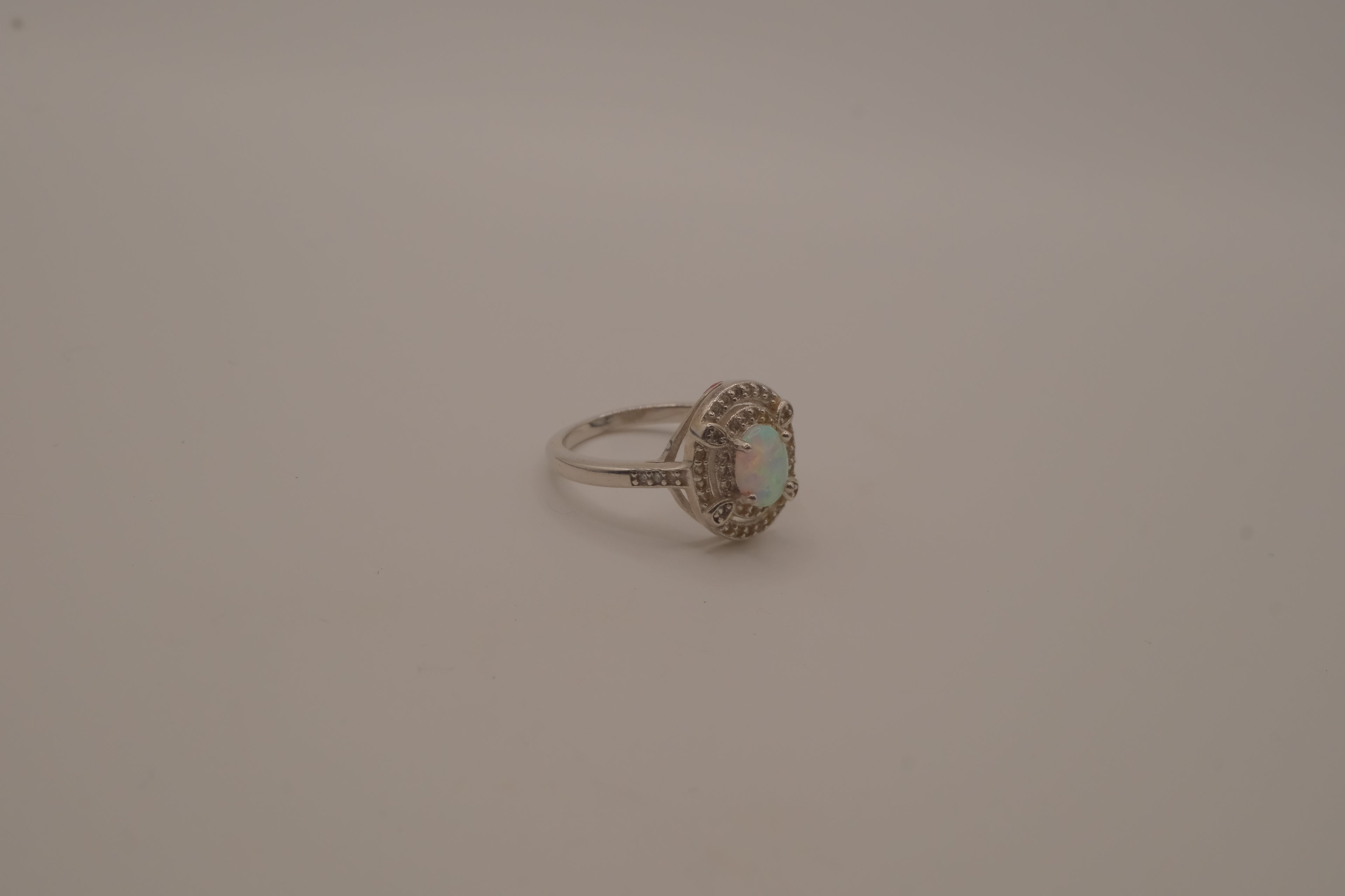 Sterling silver Oval Opal ring