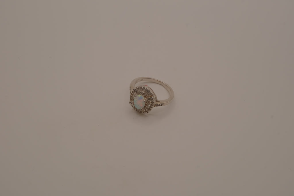 Sterling silver Oval Opal ring