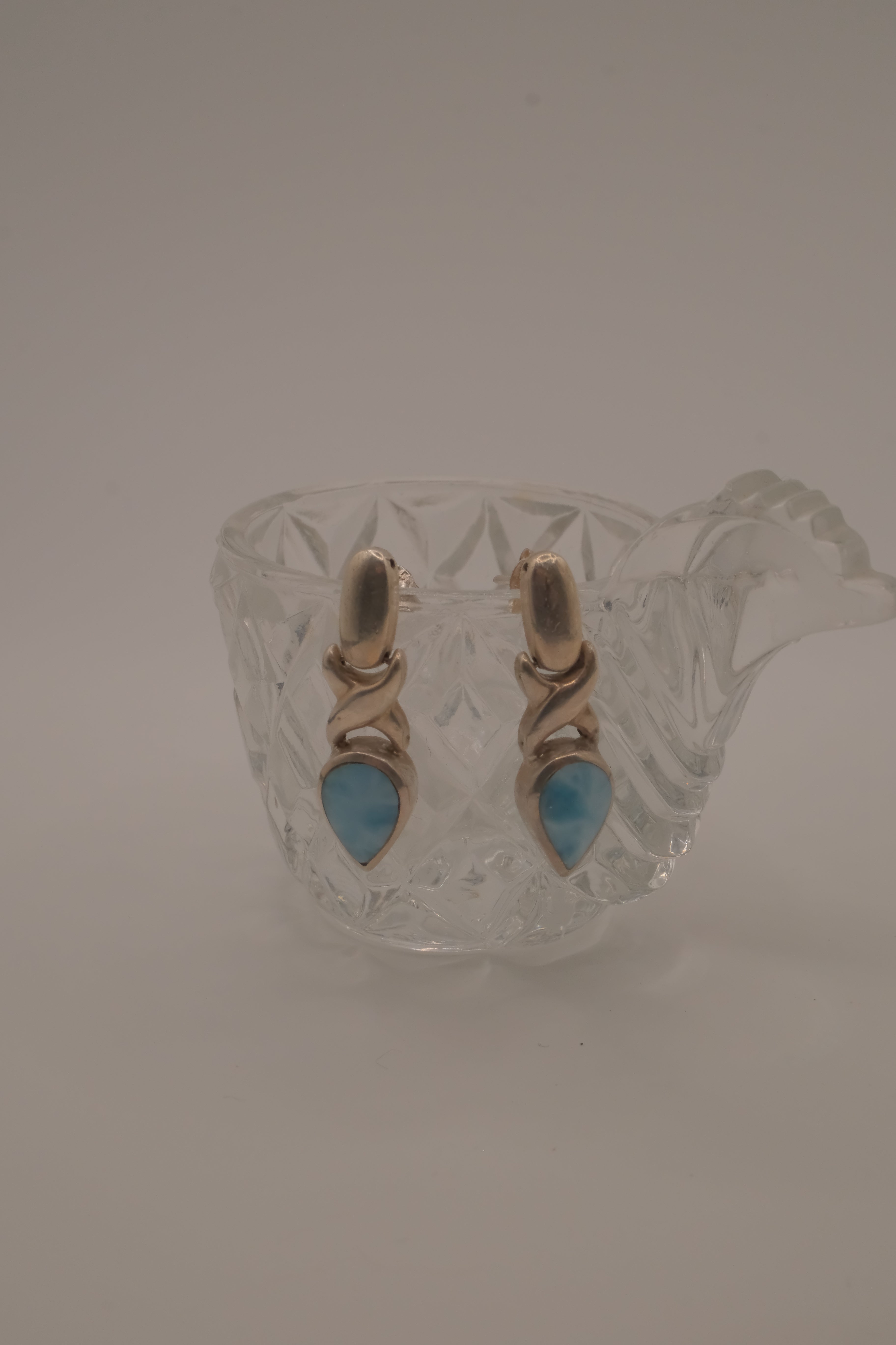 Vintage Larimar drop earrings