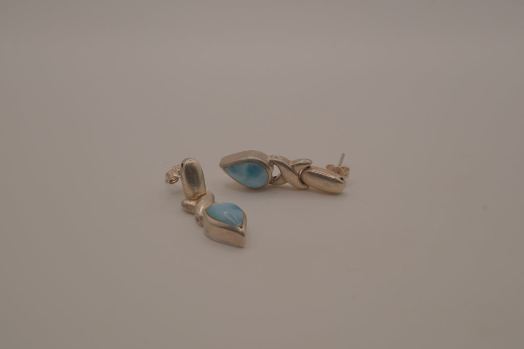 Vintage Larimar drop earrings