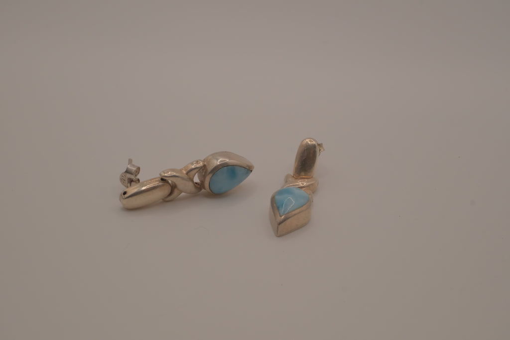 Vintage Larimar drop earrings