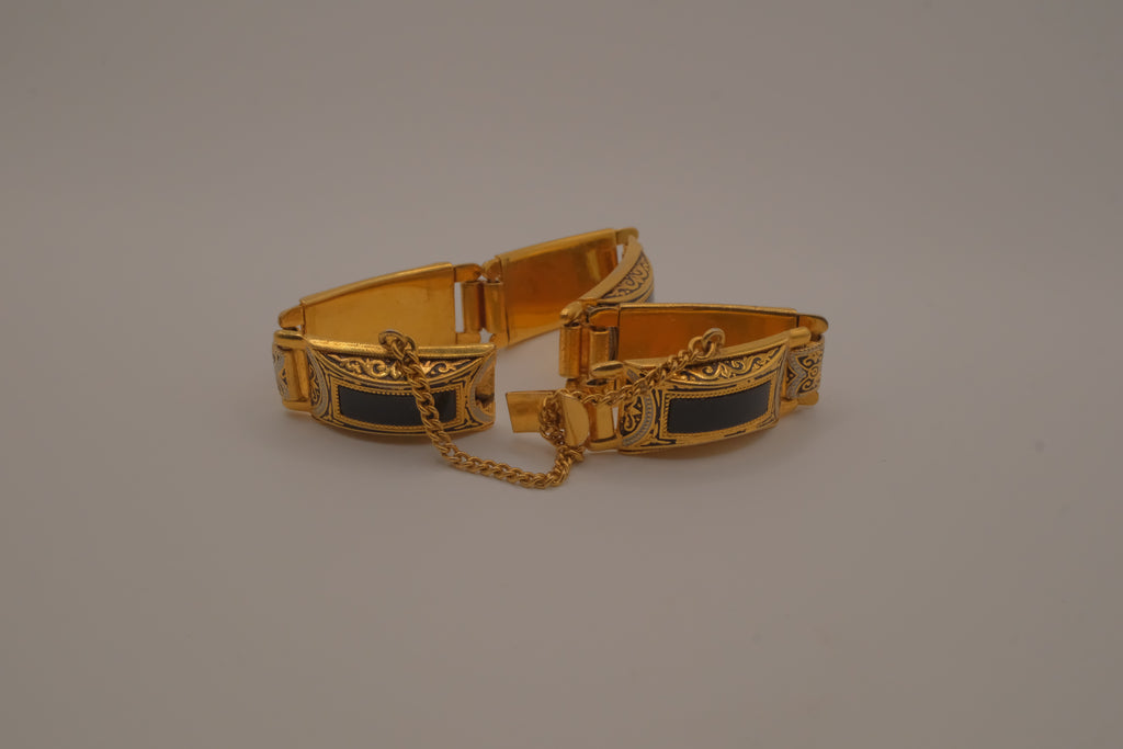 Vintage Damascene link bracelet