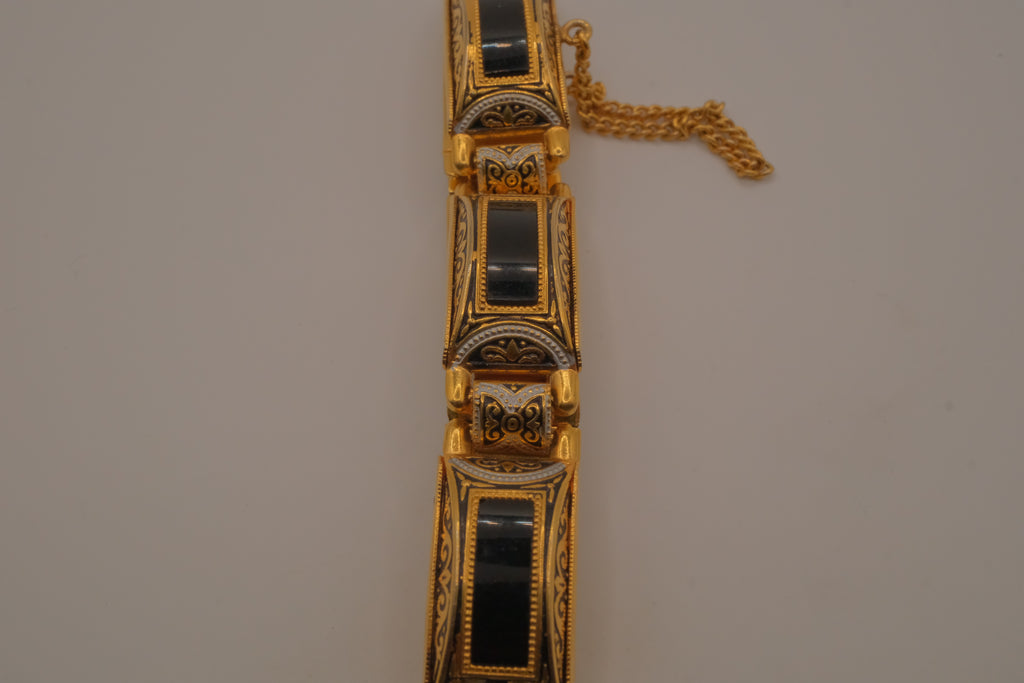 Vintage Damascene link bracelet