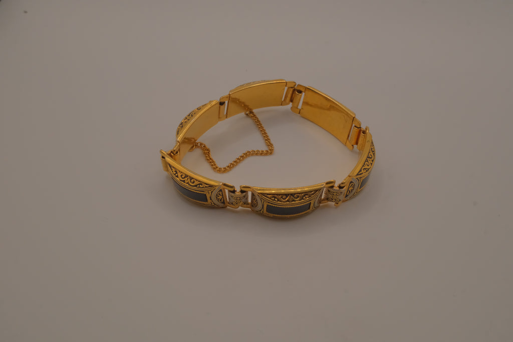 Vintage Damascene link bracelet