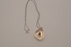 Sterling silver freeform Australian opal pendant chain