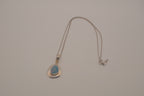 Sterling silver freeform Australian opal pendant chain