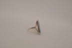 Sterling silver Large freeform Larimar ring