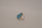 Sterling silver Large freeform Larimar ring