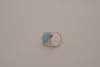 Sterling silver Large freeform Larimar ring