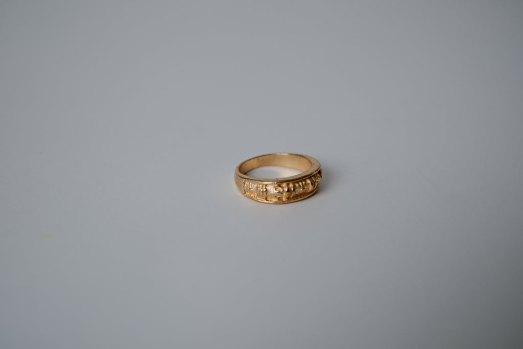Vintage Engraved gold-tone Ring&nbsp;