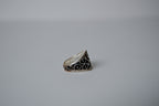 Vintage Sterling Silver and Black Enamel Ring