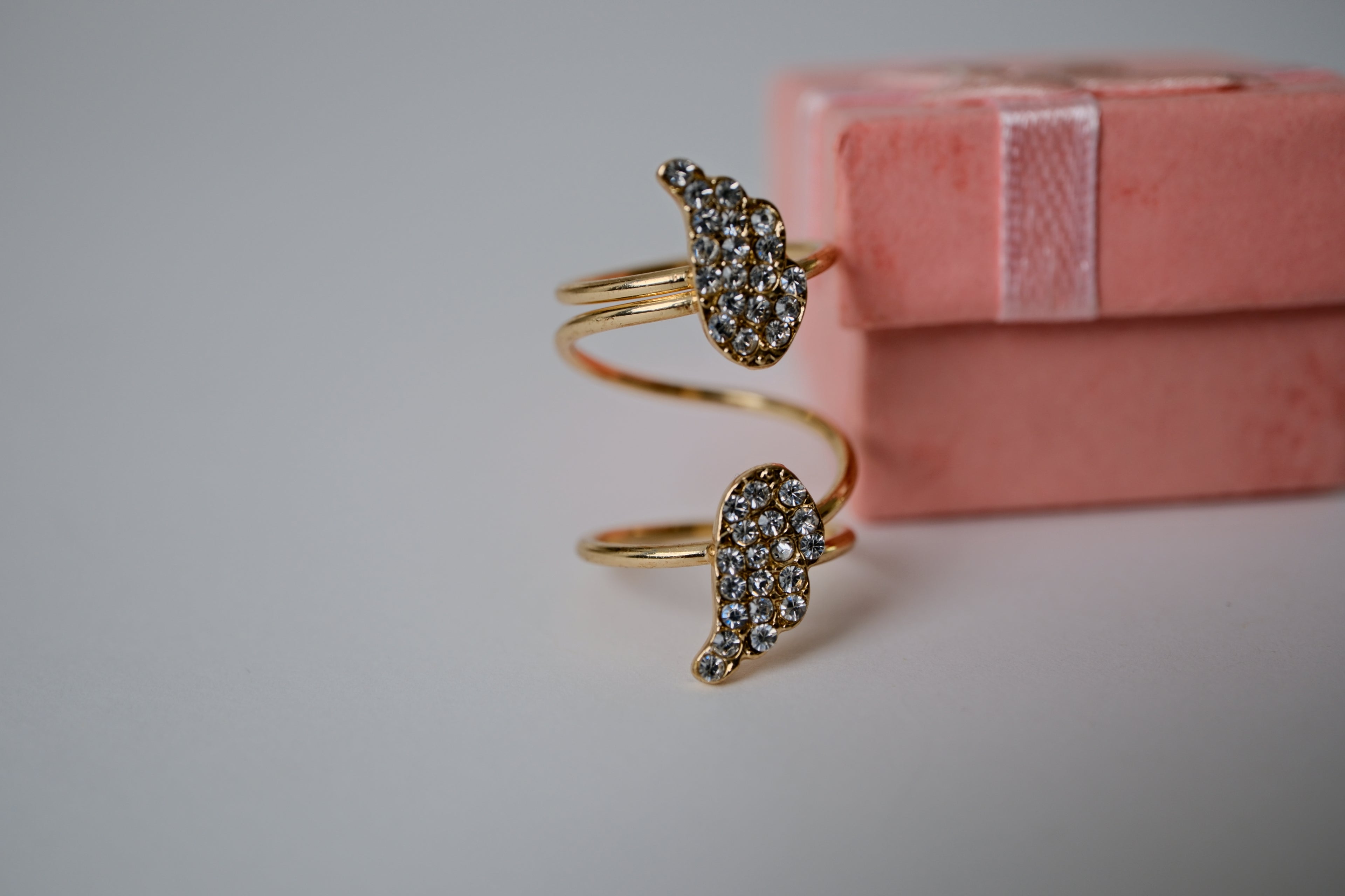 Vintage Gold-tone Double Wing Ring