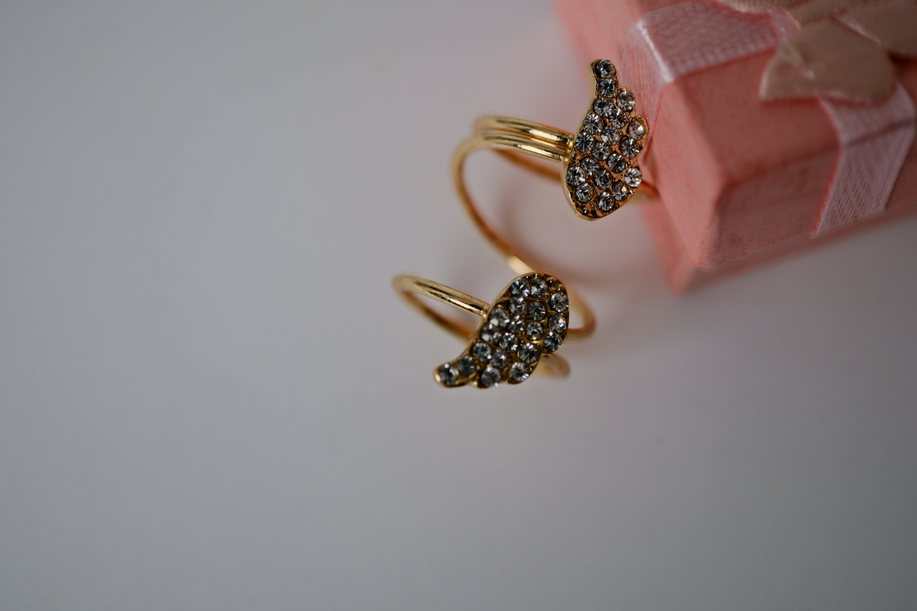 Vintage Gold-tone Double Wing Ring