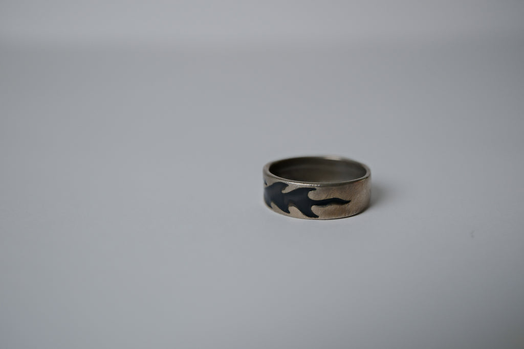 Fire Pattern Sterling Silver Ring
