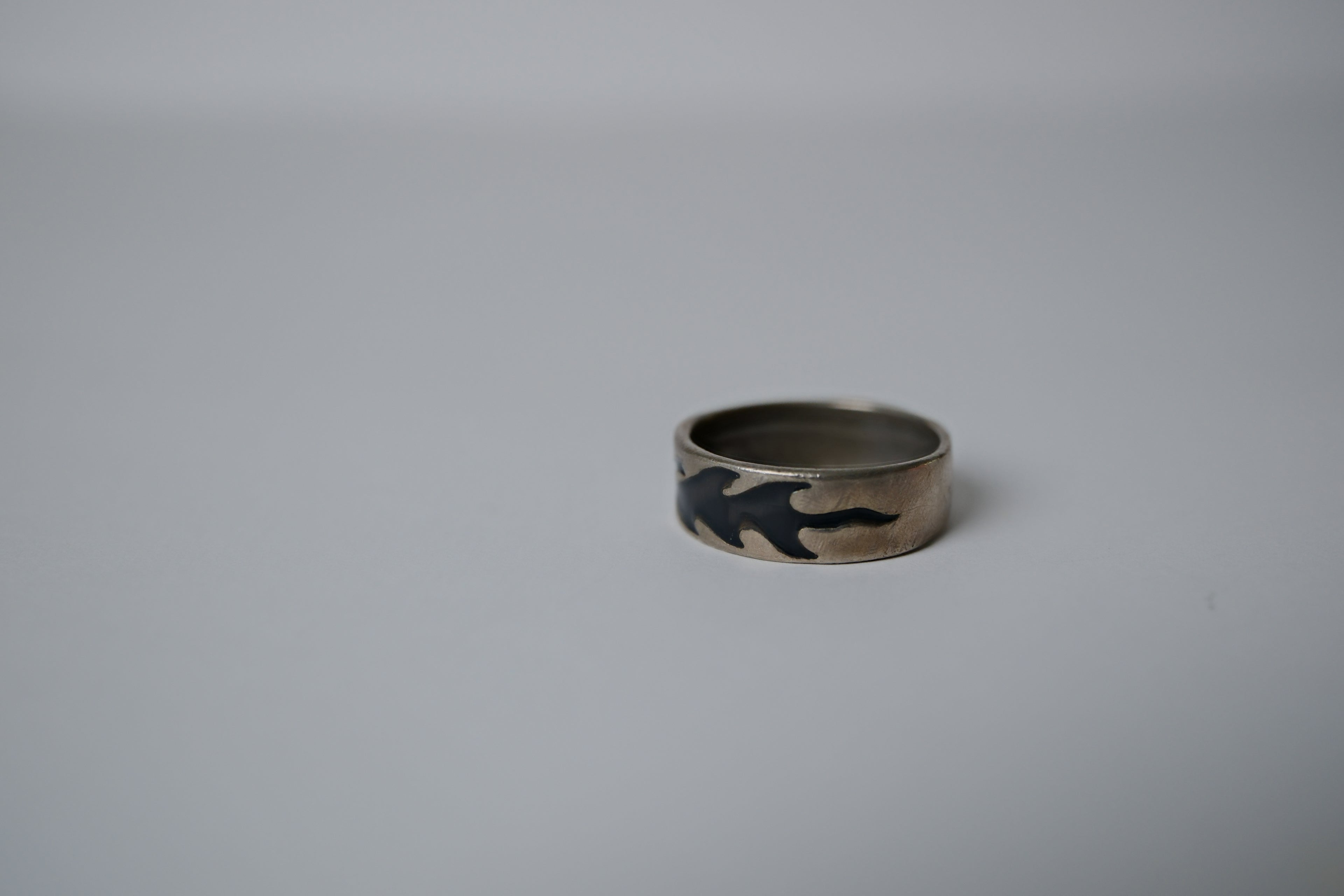 Fire Pattern Sterling Silver Ring