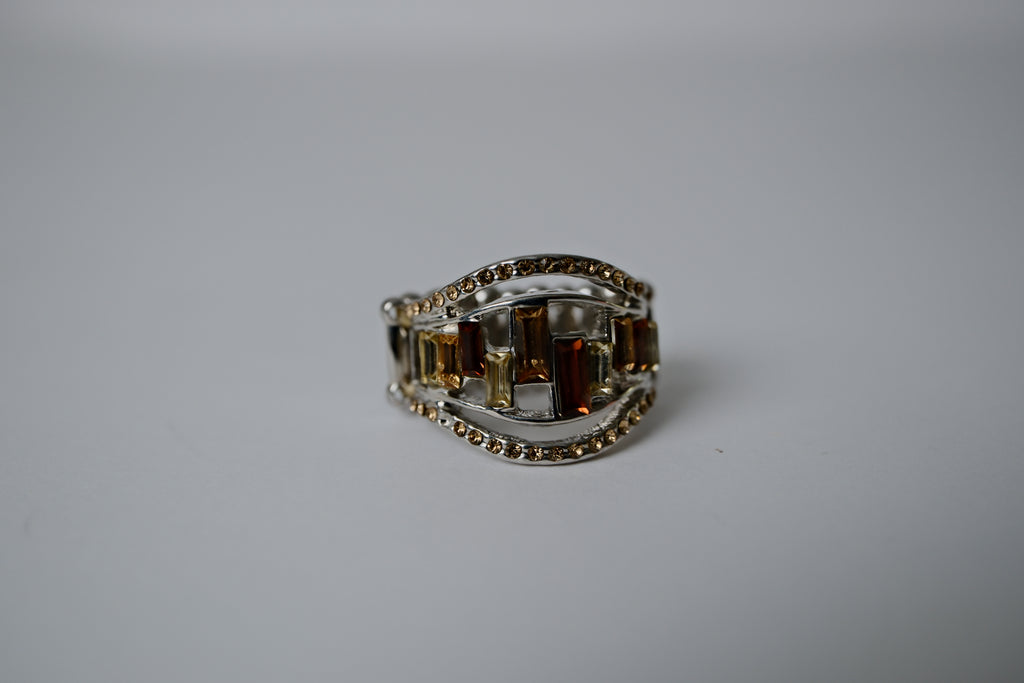 Vintage Amber Stretchy Ring
