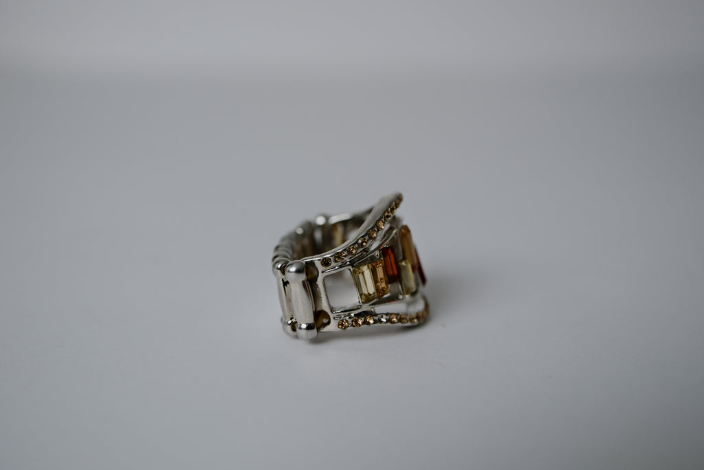 Vintage Amber Stretchy Ring