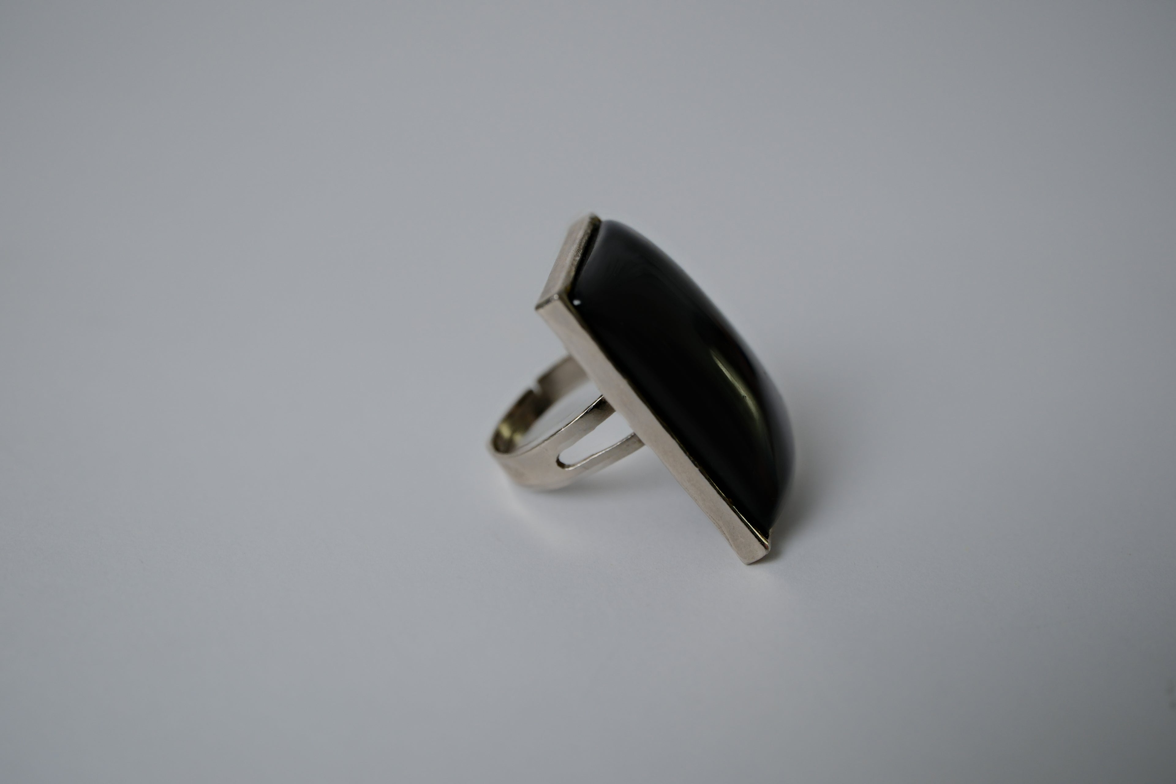 Vintage Sterling Silver Black Onyx Ring&nbsp;