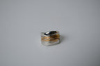 Vintage Two-toned Sterling Silver Textured Ring