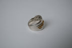 Vintage Two-toned Sterling Silver Textured Ring