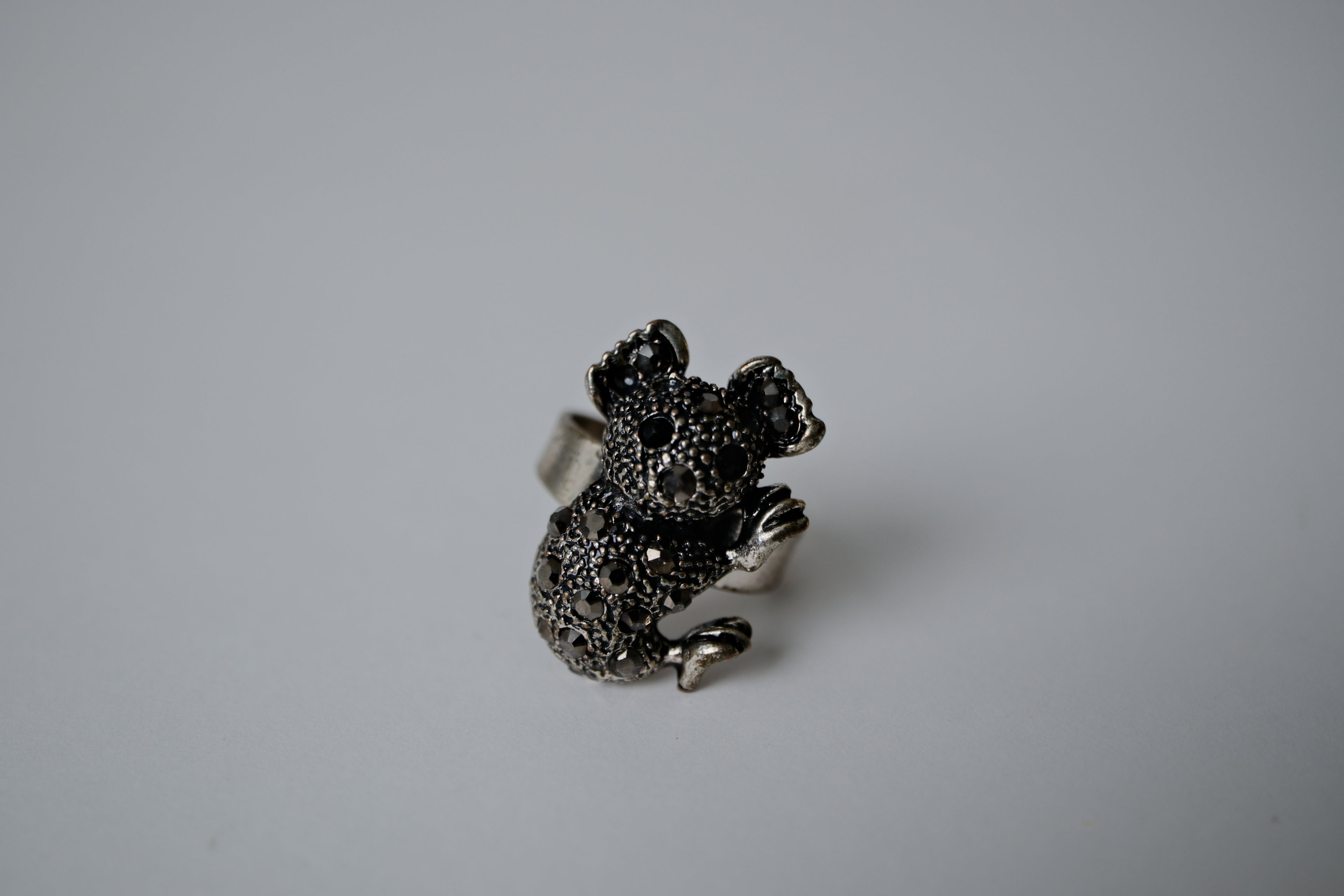 Vintage Koala Rhinestone Ring