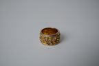 Vintage Engraved Gold-tone Filigree Ring&nbsp;